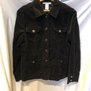 Sag Harbor Stretch Corduroy Jacket Black Small